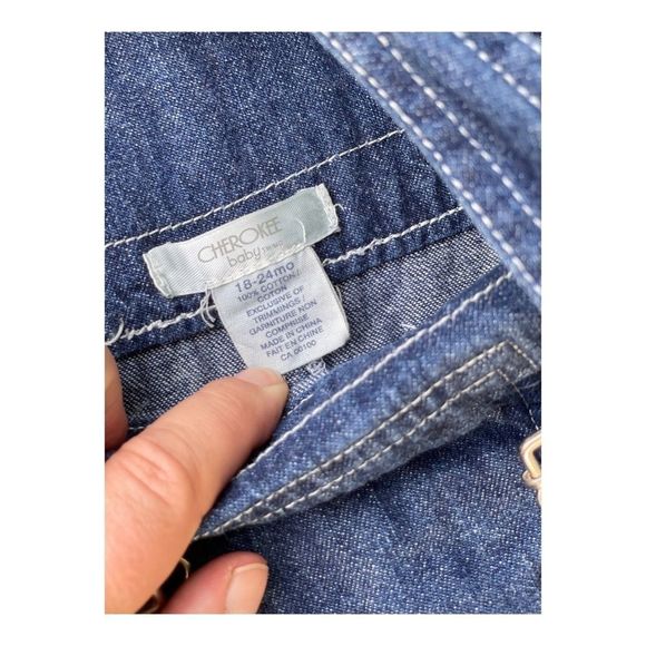 Cherokee Denim Coveralls Overalls Patches - Picture 4 of 11